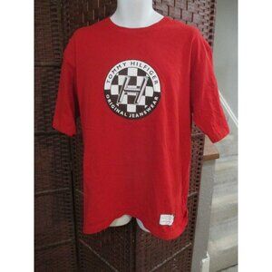 Vintage Tommy Jeans T Shirt Red Mens Large Tommy Hilfiger USA